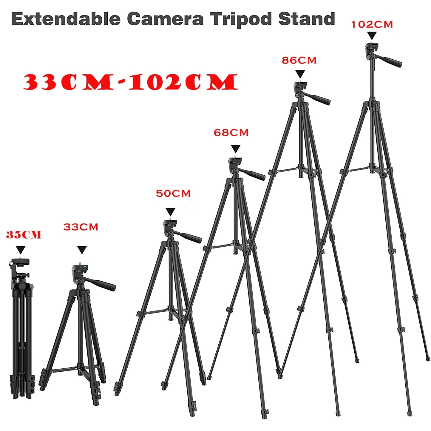 103cm Lightweight Camera Tripod For Mobile Tripod Camera Portable SLR Bluetooth - compatible Desktop Cam Stand Monopod Smartphone - Etienne TECH - ELECTRONIQUEelectronique