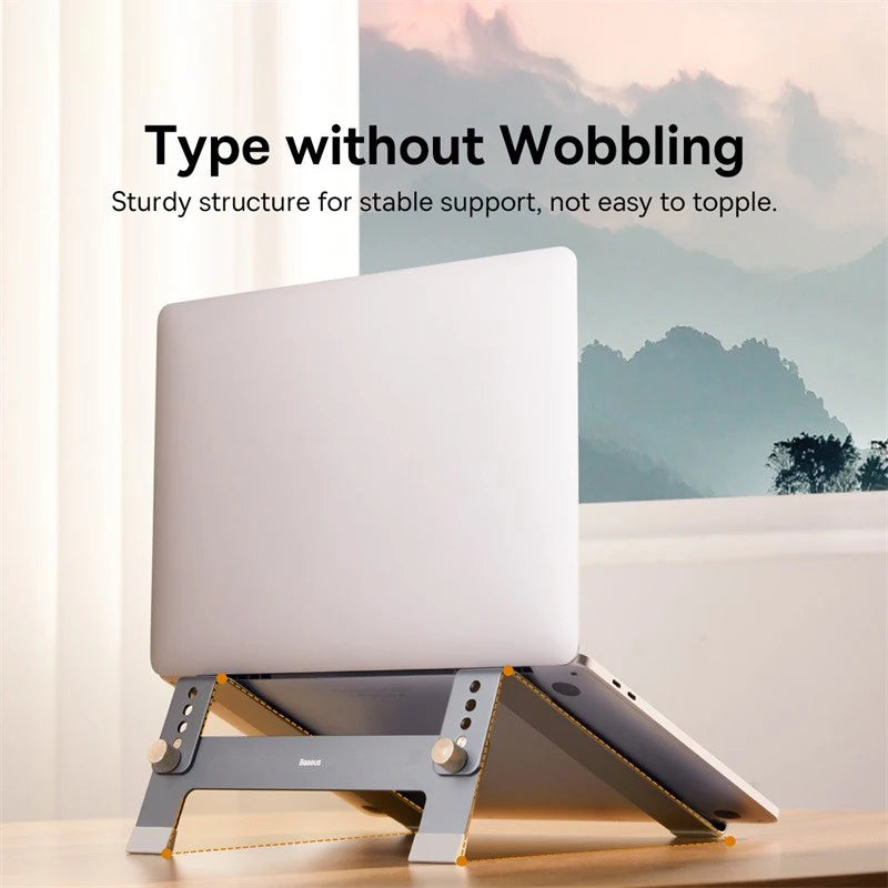 Baseus Laptop Stand Foldable Aluminum Alloy Portable Notebook Stand For Macbook Air Pro 10-17'' Computer Bracket Laptop Holder