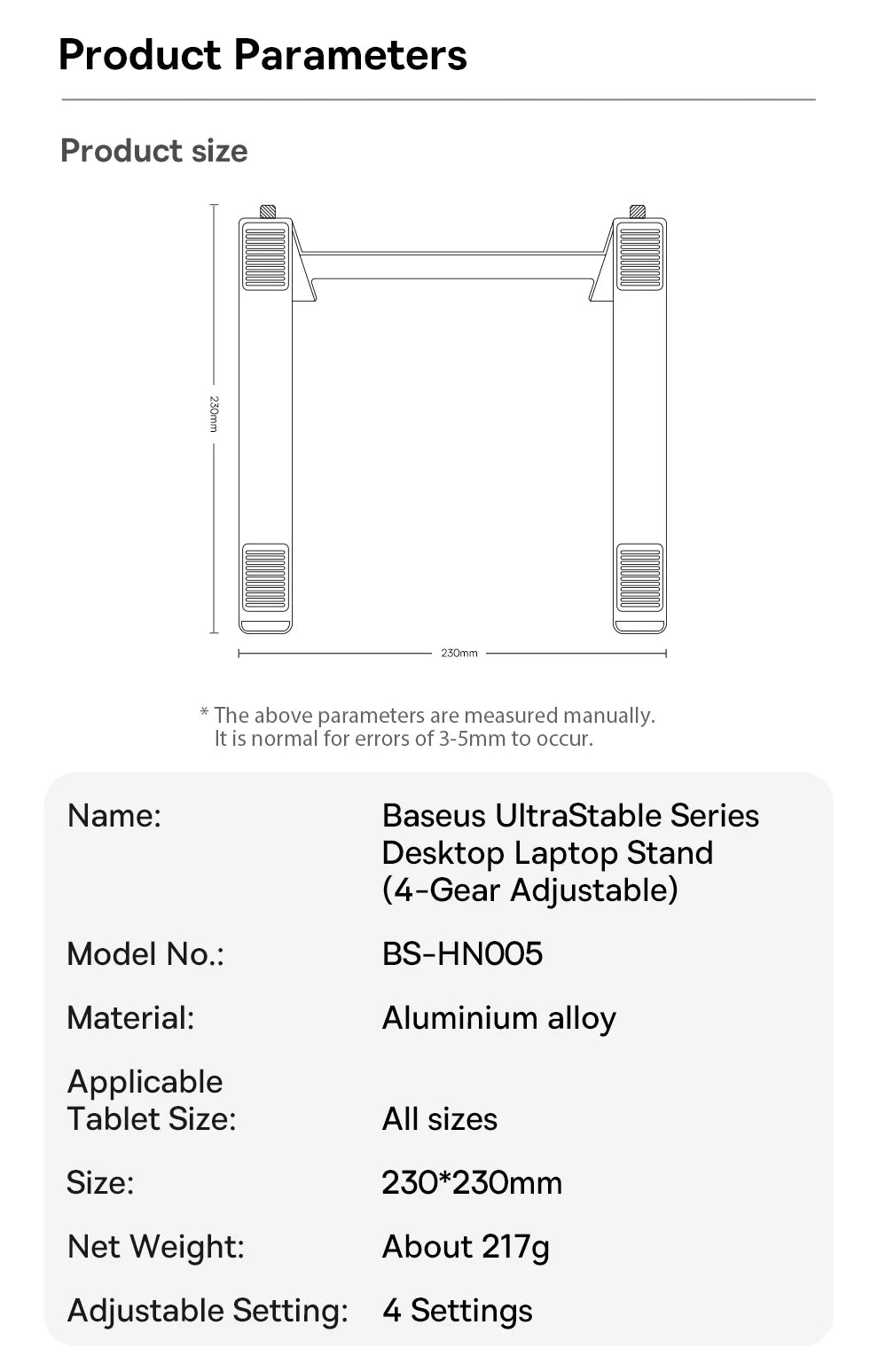 Baseus Laptop Stand Foldable Aluminum Alloy Portable Notebook Stand For Macbook Air Pro 10 - 17'' Computer Bracket Laptop Holder - Etienne TECH - ELECTRONIQUEelectronique