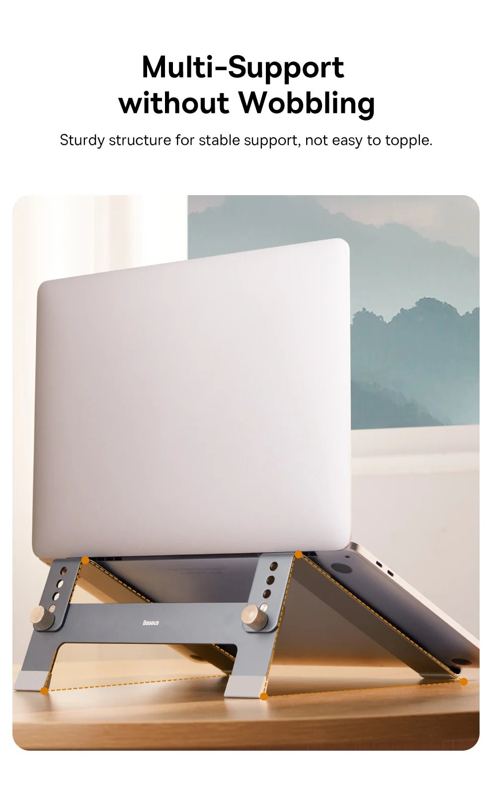 Baseus Laptop Stand Foldable Aluminum Alloy Portable Notebook Stand For Macbook Air Pro 10 - 17'' Computer Bracket Laptop Holder - Etienne TECH - ELECTRONIQUEelectronique