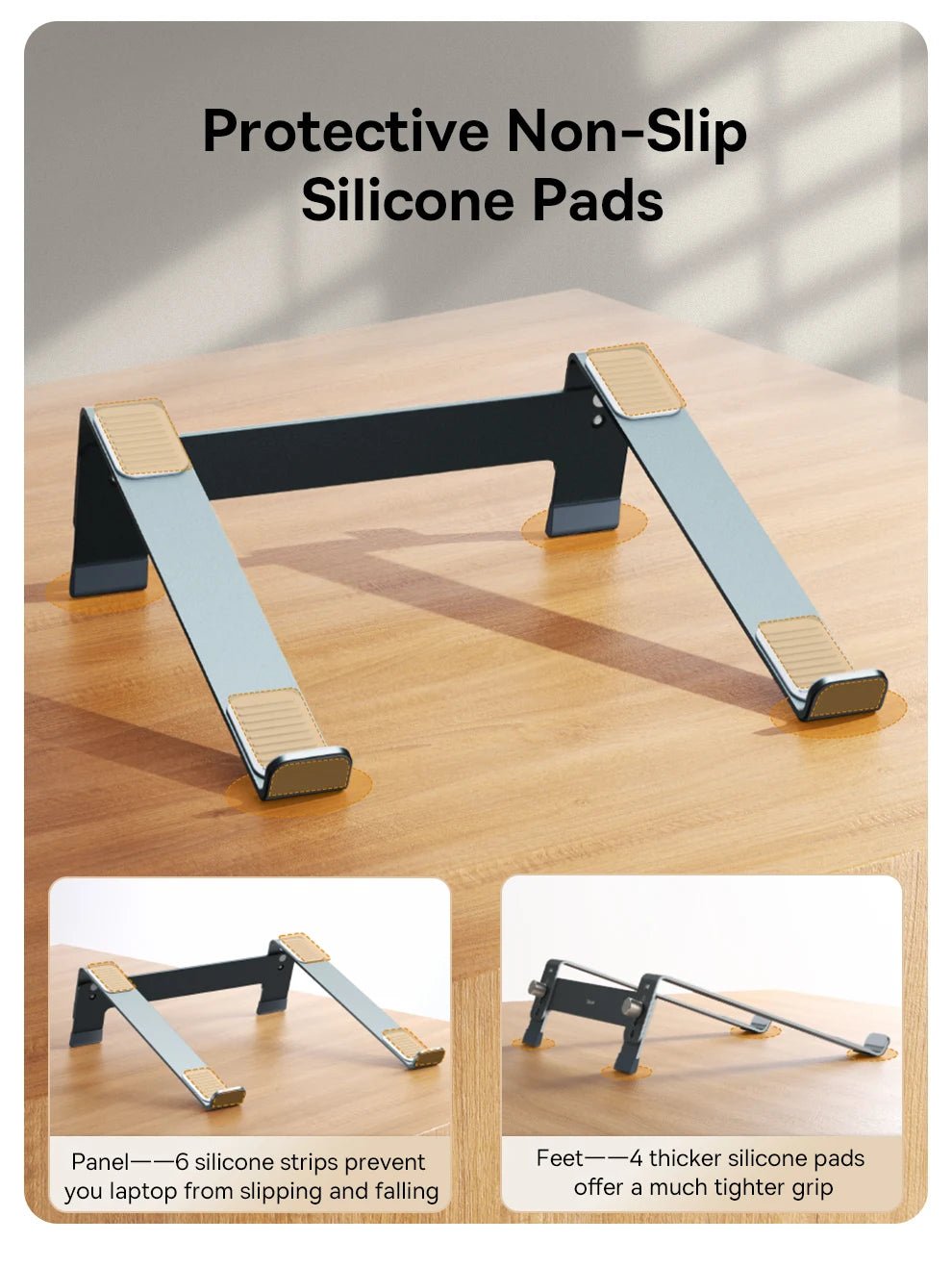 Baseus Laptop Stand Foldable Aluminum Alloy Portable Notebook Stand For Macbook Air Pro 10 - 17'' Computer Bracket Laptop Holder - Etienne TECH - ELECTRONIQUEelectronique