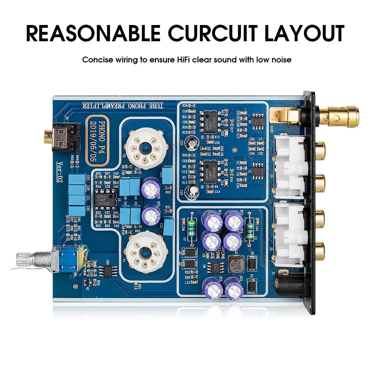 Nobsound Mini MM RIAA Phono Stage Turntable Preamp HiFi Stereo Audio Vacuum Tube Preamplifier Dekstop AUX Preamp - Etienne TECH - ELECTRONIQUEelectronique