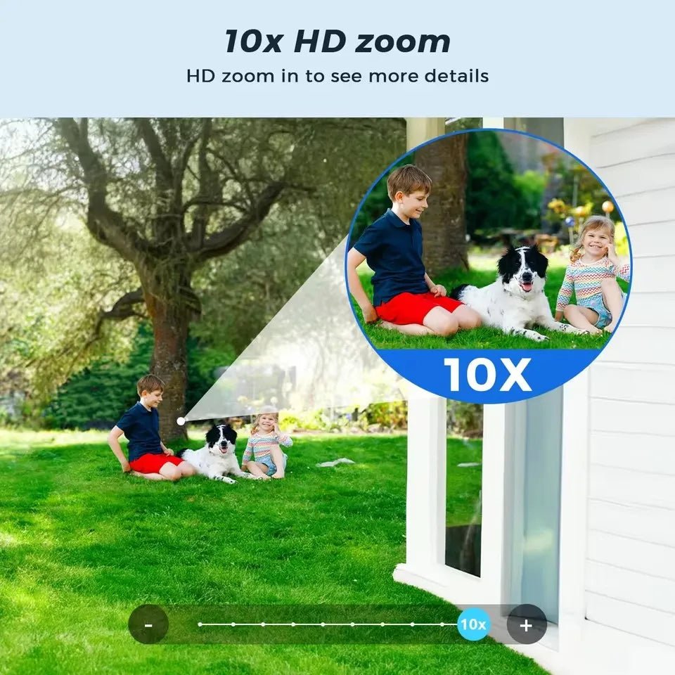 Solar Outdoor Surveillance Camera Dual Lens Triple Monitoring Shots PIR Humanoid Detection Smart Home CCTV WiFi Security Cameras - Etienne TECH - ELECTRONIQUEelectronique