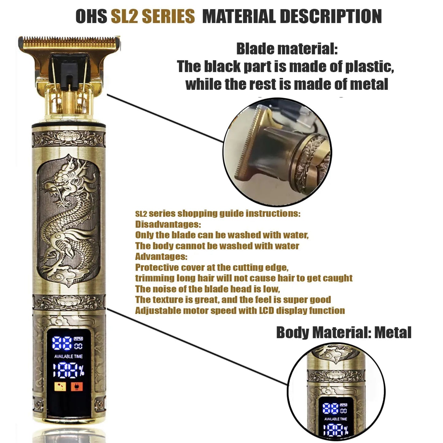 T9 Hair Clipper Repair Beard Shaving Body Hair Trimmer Clippers Electric Machine Men Haircut Machine 0mm Barber Shaver - Etienne TECH - ELECTRONIQUEelectronique