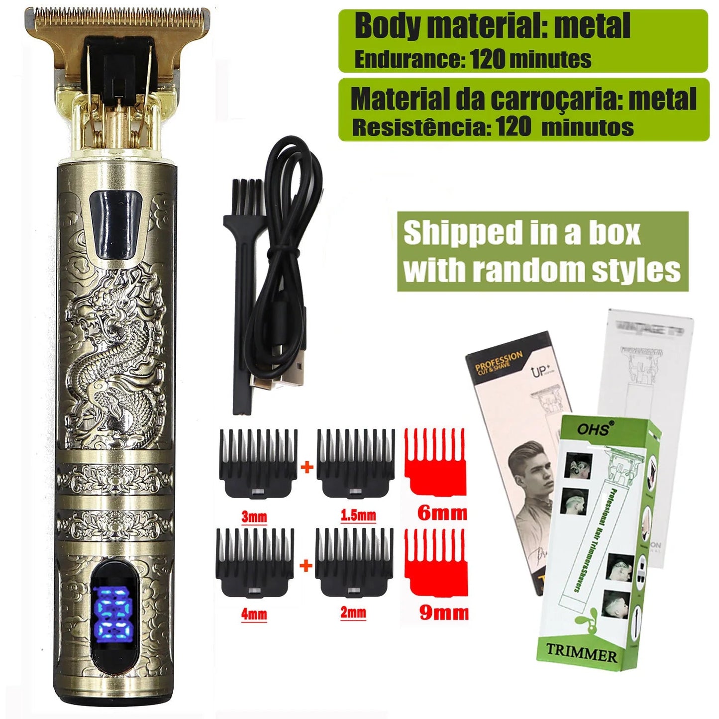 T9 Hair Clipper Repair Beard Shaving Body Hair Trimmer Clippers Electric Machine Men Haircut Machine 0mm Barber Shaver - Etienne TECH - ELECTRONIQUEelectronique