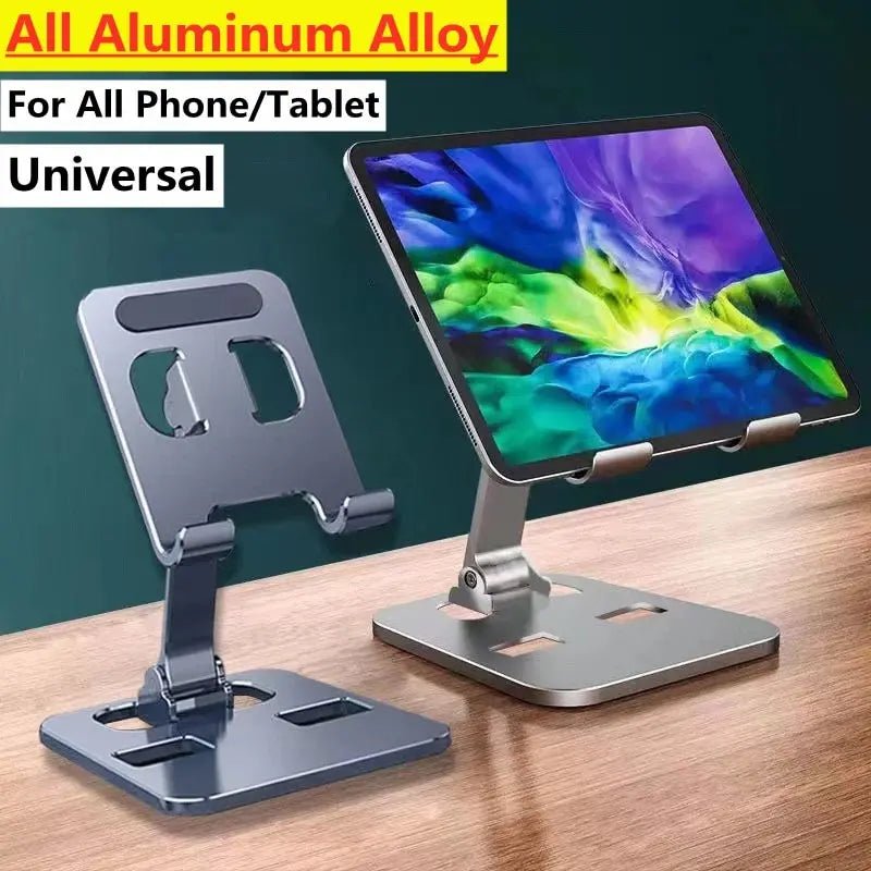 Universal Aluminum Alloy Portable Tablet Holder Mount For iPad Adjustable Flexible Folding Lazy Desktop Live Mobile Phone Stand - Etienne TECH - ELECTRONIQUEelectronique