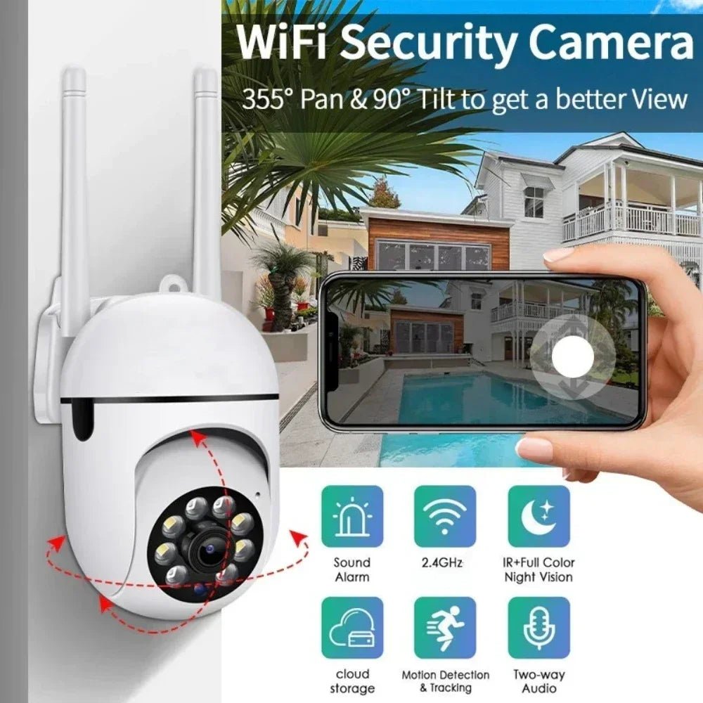 Wifi Surveillance Camera 8MP Wireless Security PTZ IP Camera HD Color Night Vision AI Human Tracking CCTV Camera 4X Digital Zoom - Etienne TECH - ELECTRONIQUEelectronique