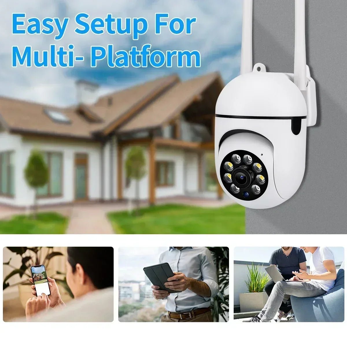 Wifi Surveillance Camera 8MP Wireless Security PTZ IP Camera HD Color Night Vision AI Human Tracking CCTV Camera 4X Digital Zoom - Etienne TECH - ELECTRONIQUEelectronique