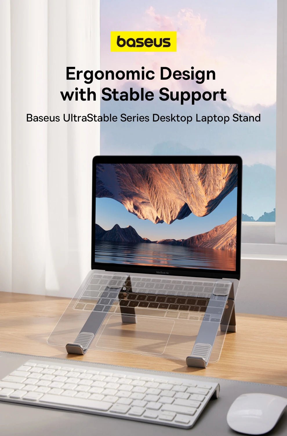 Baseus Laptop Stand Foldable Aluminum Alloy Portable Notebook Stand For Macbook Air Pro 10 - 17'' Computer Bracket Laptop Holder - Etienne TECH - ELECTRONIQUEelectronique