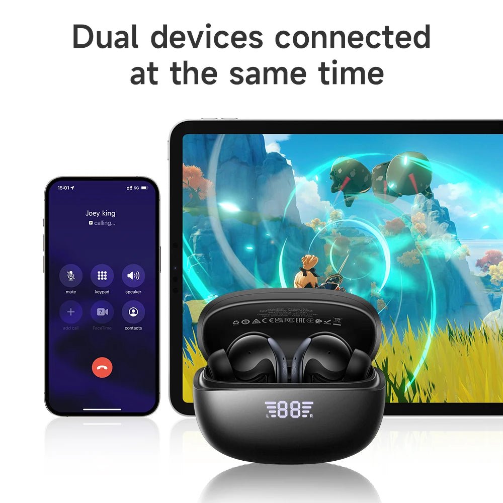 HOCO AirPods EQ5 ANC+ENC Bluetooth Wireless Earphone Active Noise Cancellation Hifi Stereo Sound Microphone Music Sport earbuds - Etienne TECH - ELECTRONIQUEelectronique