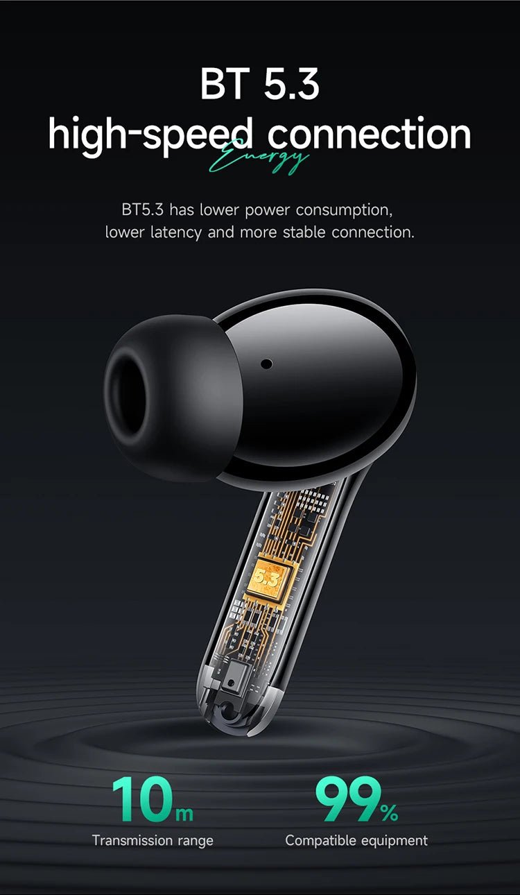 HOCO AirPods EQ5 ANC+ENC Bluetooth Wireless Earphone Active Noise Cancellation Hifi Stereo Sound Microphone Music Sport earbuds - Etienne TECH - ELECTRONIQUEelectronique