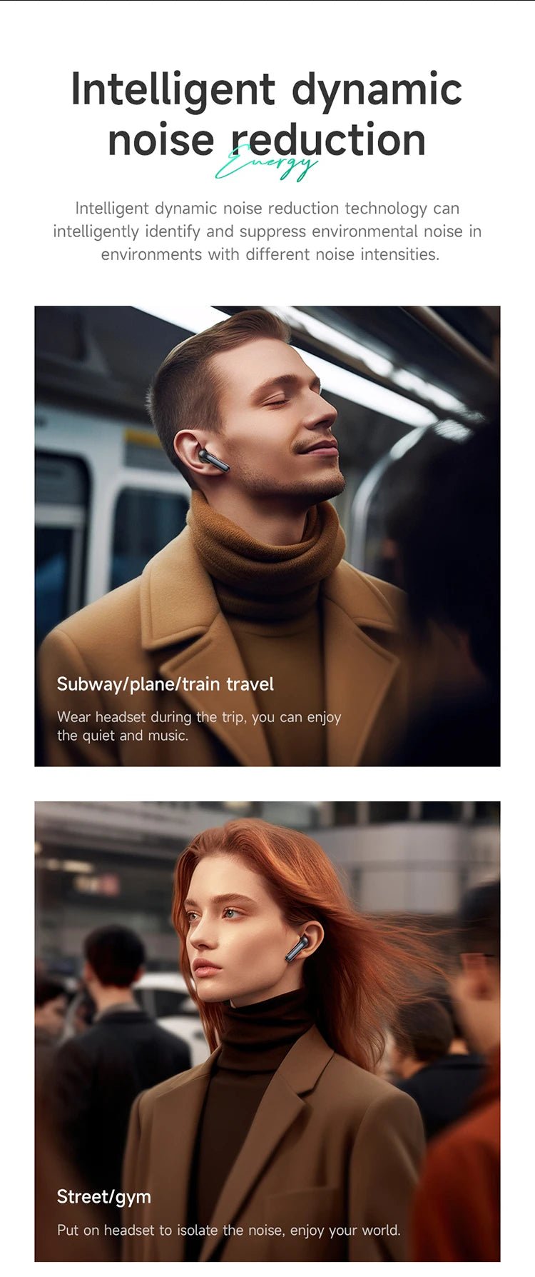 HOCO AirPods EQ5 ANC+ENC Bluetooth Wireless Earphone Active Noise Cancellation Hifi Stereo Sound Microphone Music Sport earbuds - Etienne TECH - ELECTRONIQUEelectronique