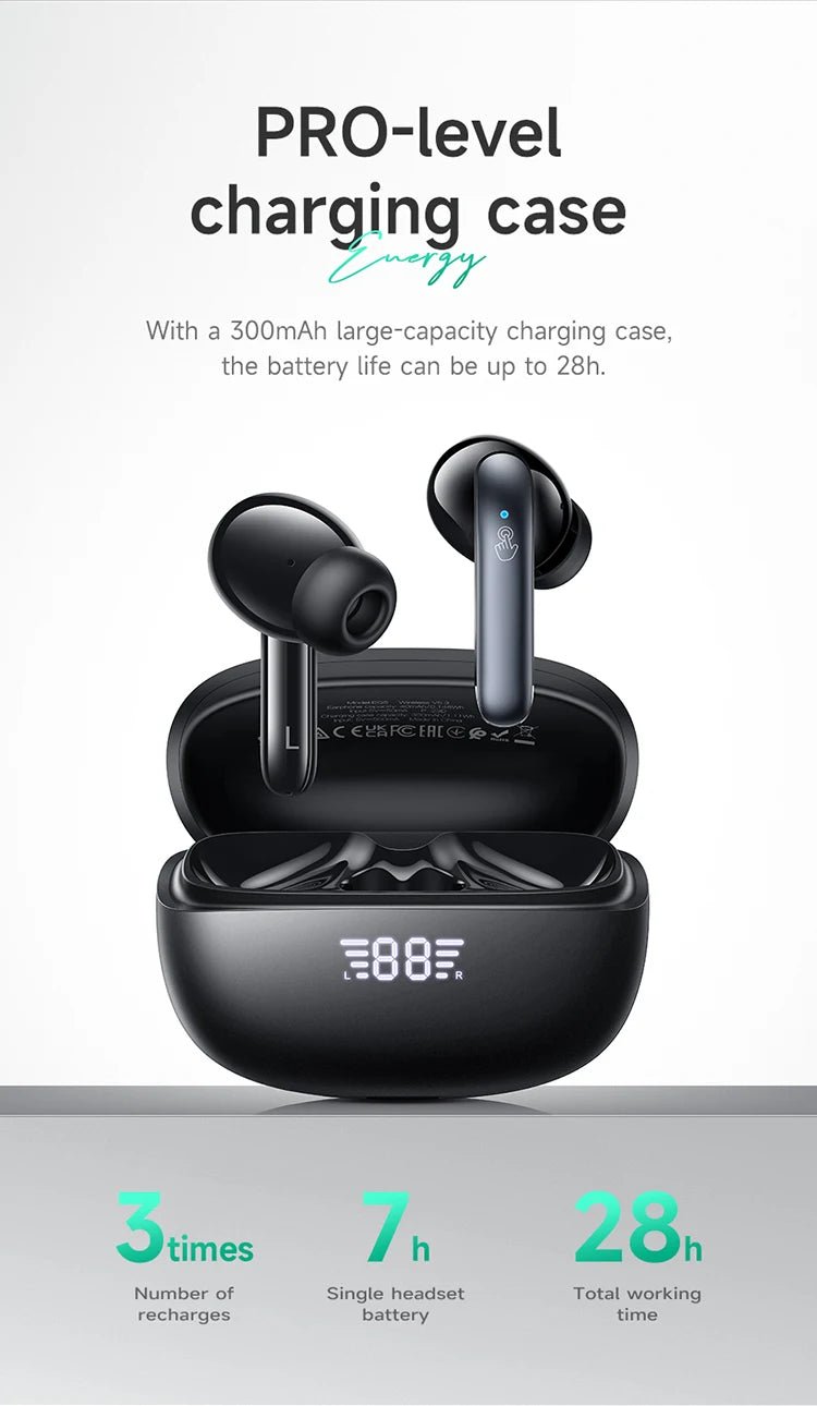 HOCO AirPods EQ5 ANC+ENC Bluetooth Wireless Earphone Active Noise Cancellation Hifi Stereo Sound Microphone Music Sport earbuds - Etienne TECH - ELECTRONIQUEelectronique