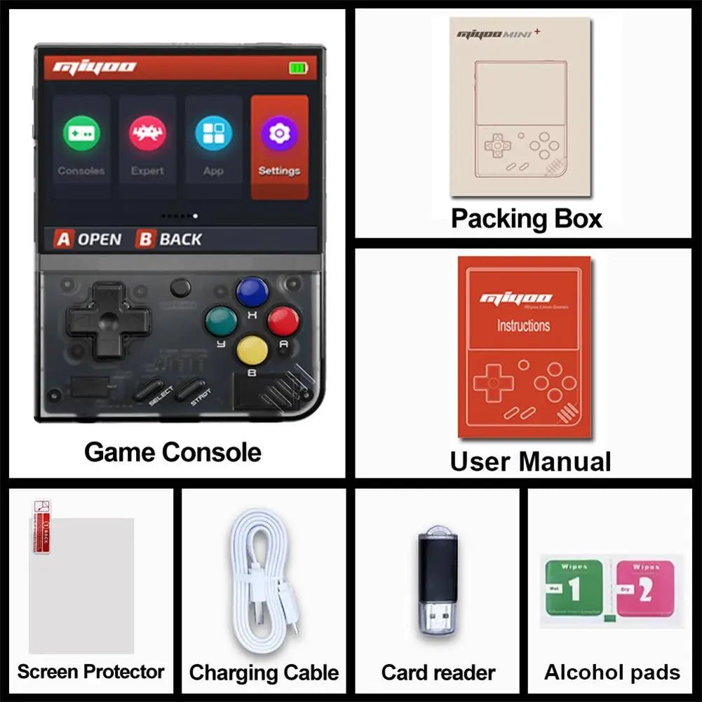 MIYOO Mini Plus Portable Retro Handheld Game Console 3.5 - inch IPS HD Screen Children's Gift Linux System Classic Gaming Emulator - Etienne TECH - ELECTRONIQUEelectronique