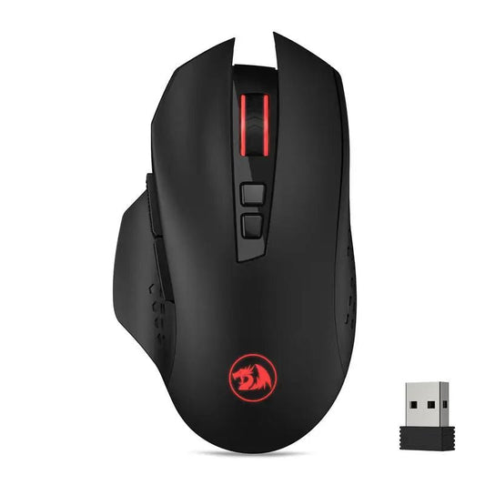 Redragon M656 Gainer Wireless Gaming Mouse, 4000 DPI 2.4Ghz Wireless Gamer Mouse w/ 5 DPI Levels, 7 Macro Buttons, Red LED Backl - Etienne TECH - ELECTRONIQUEelectronique